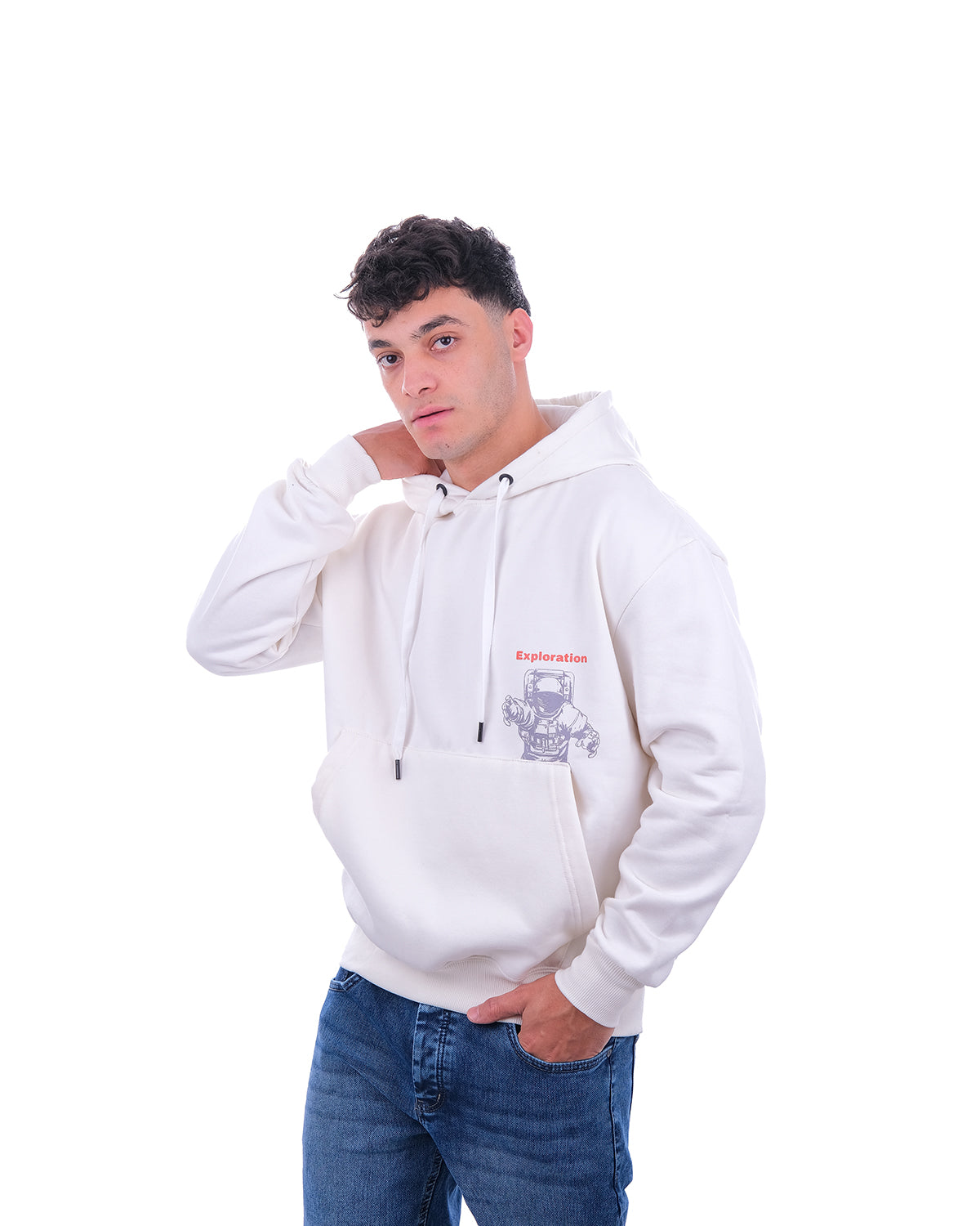 Over Size Milton Hoodie Sweatshirt Printed Exploration