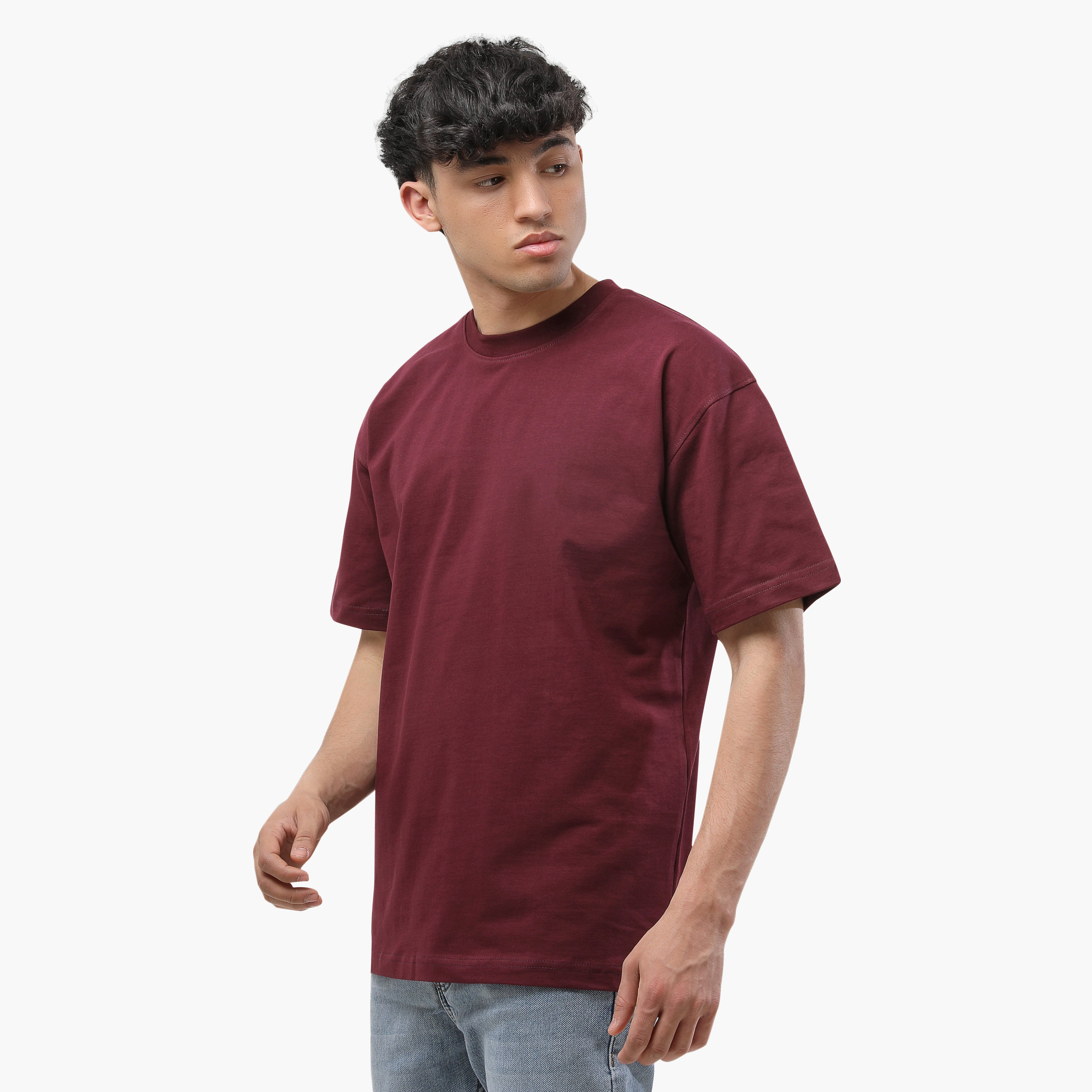 Over Size Polivar Cotton Basic T_Shirt