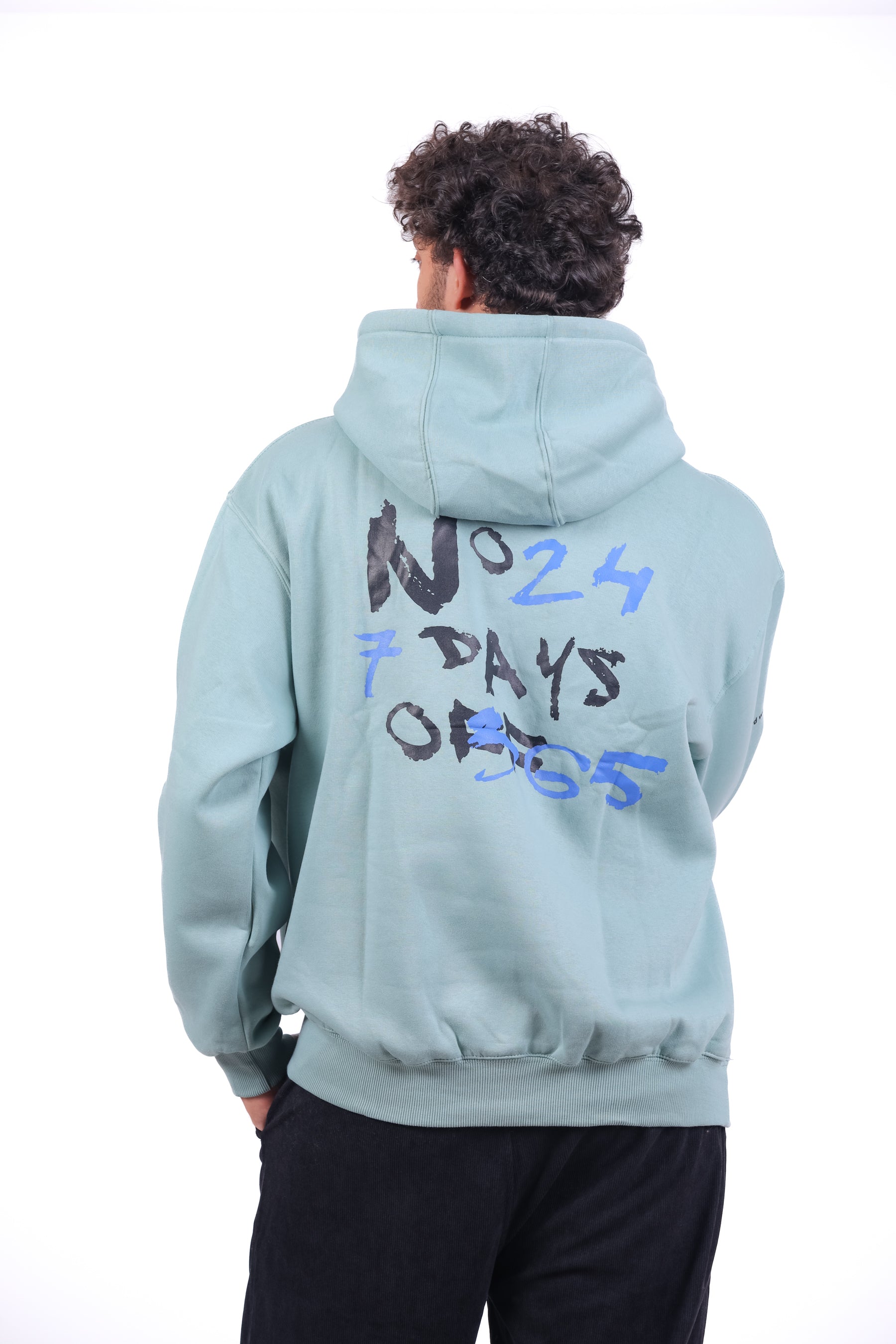 Over Size Milton Hoodie Sweatshirt Printed Hard Work