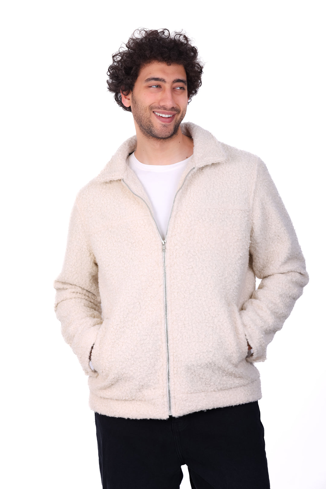 Basic Zipped Fur Jacket 0126