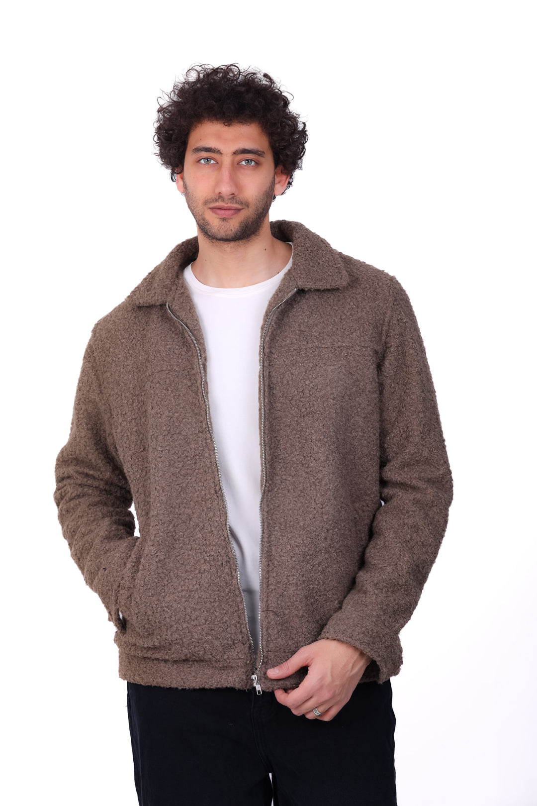 Basic Zipped Fur Jacket 0126