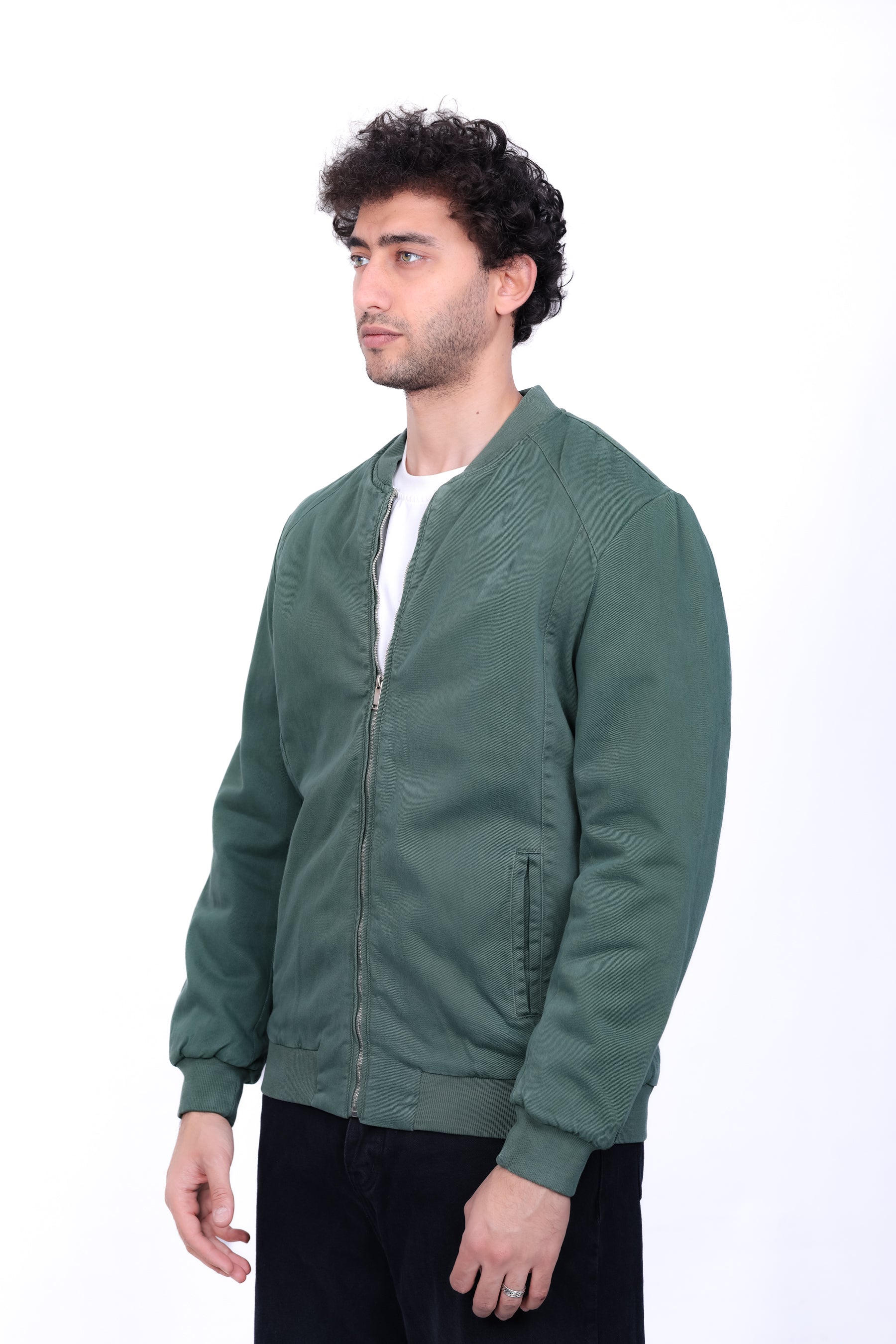 Gabardine Bomber Jacket 6011