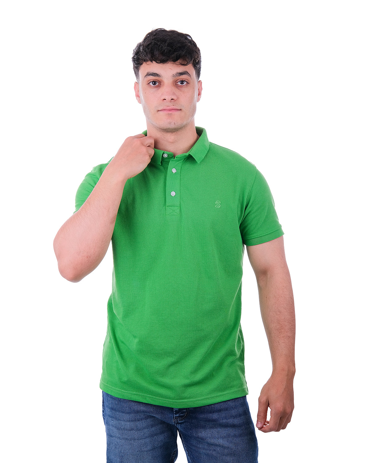 Slim Fit Polo Rapper Logo