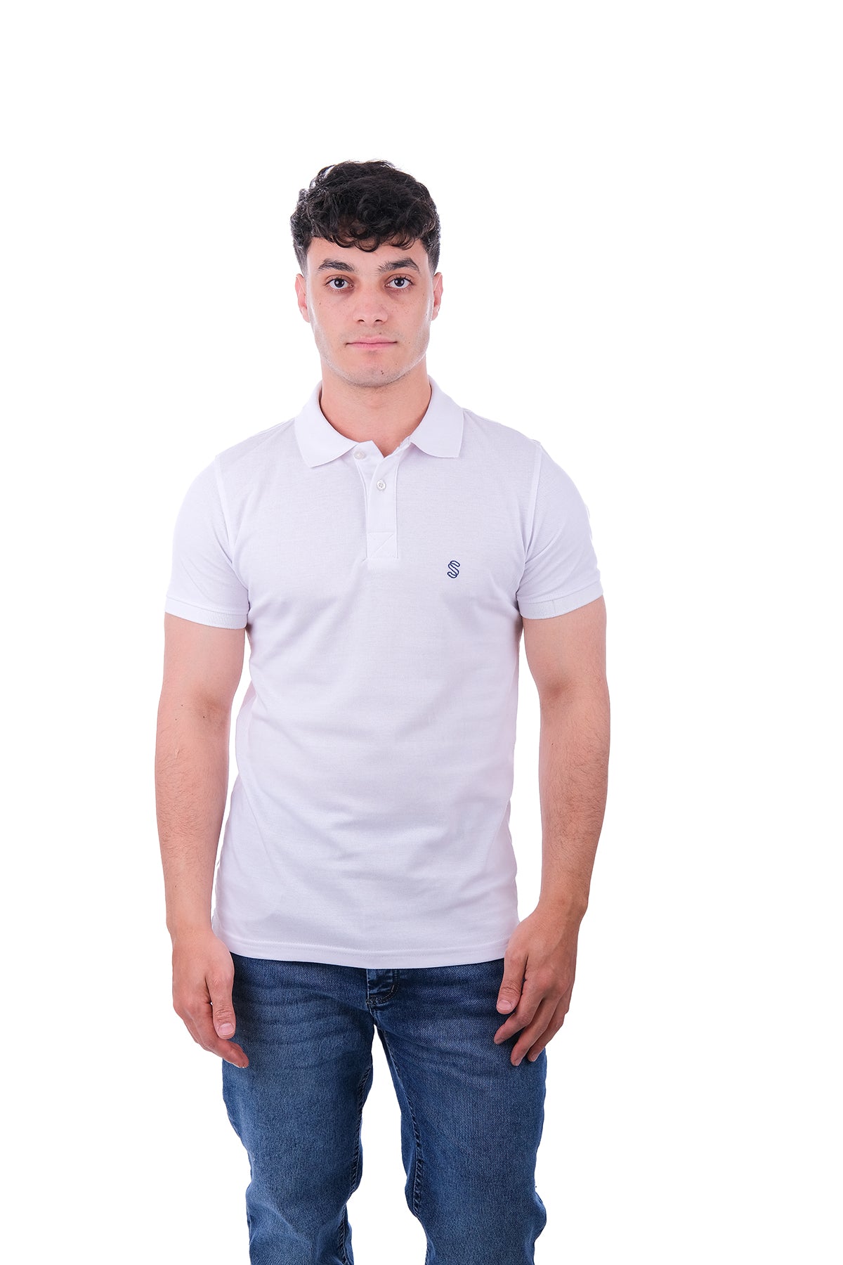 Slim Fit Polo Rapper Logo