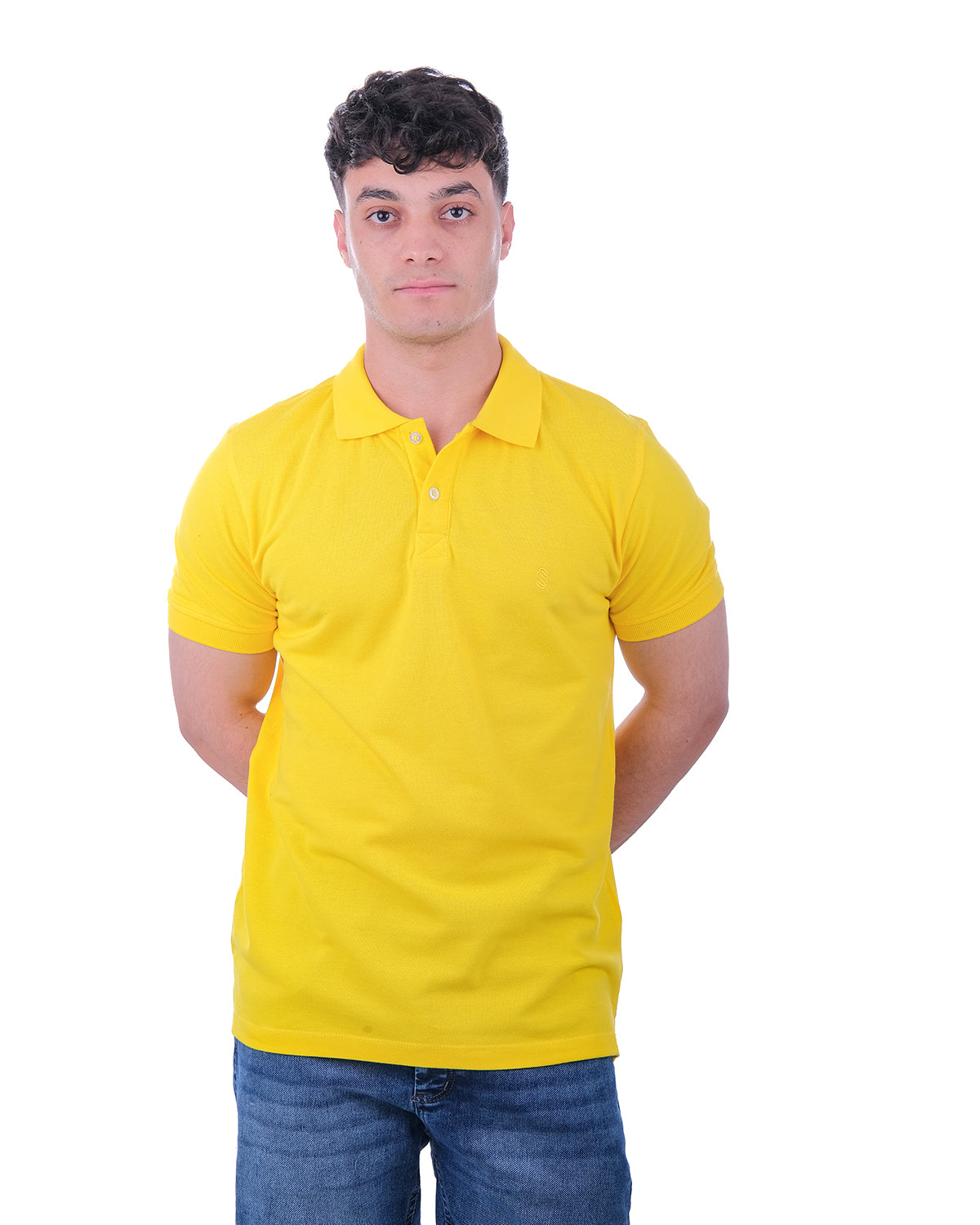 Slim Fit Polo Rapper Logo