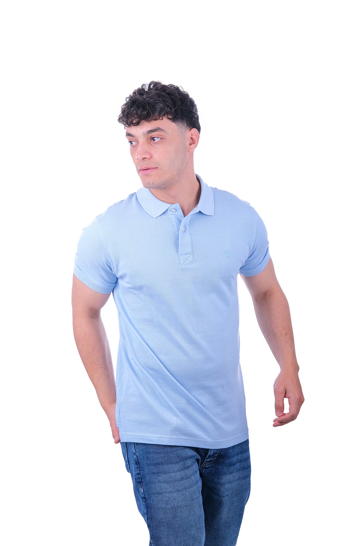 Slim Fit Polo Rapper Logo