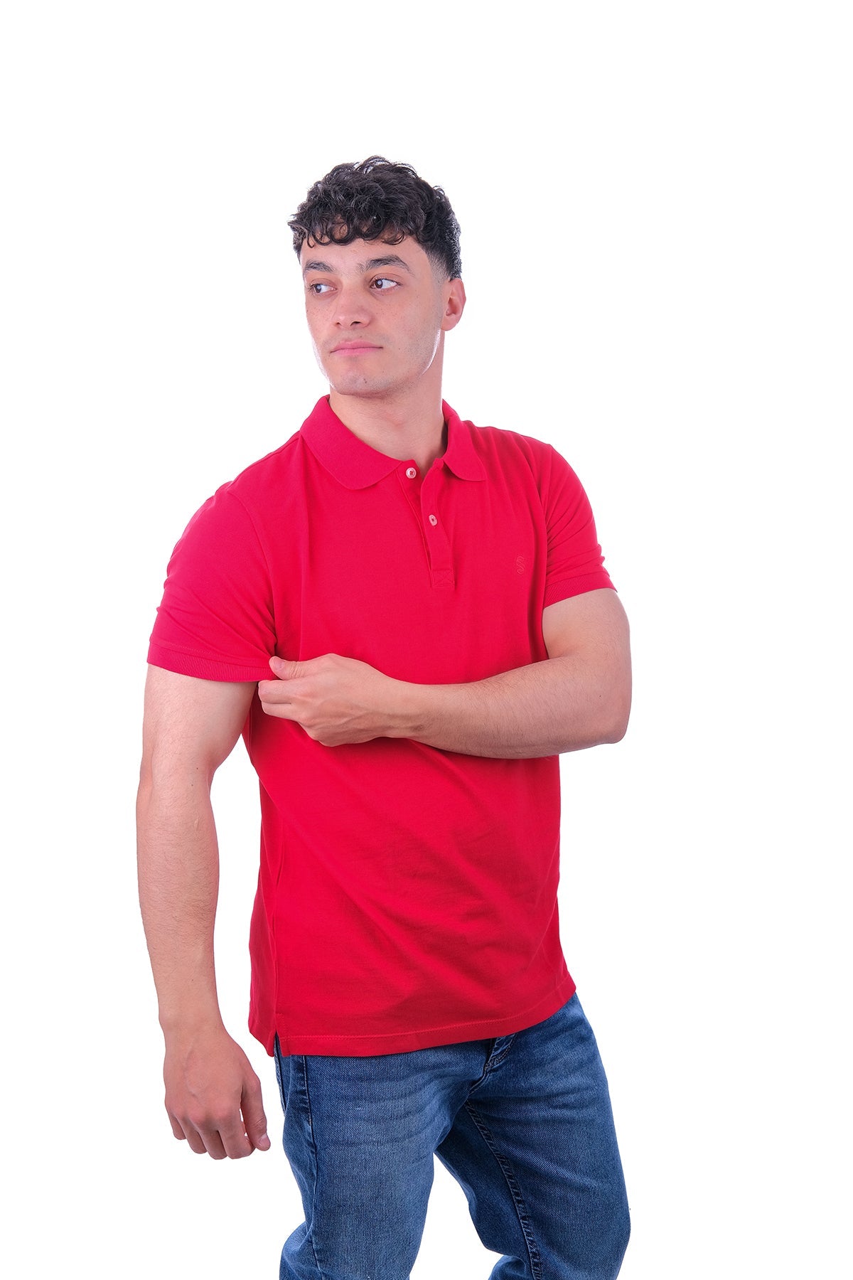 Slim Fit Polo Rapper Logo
