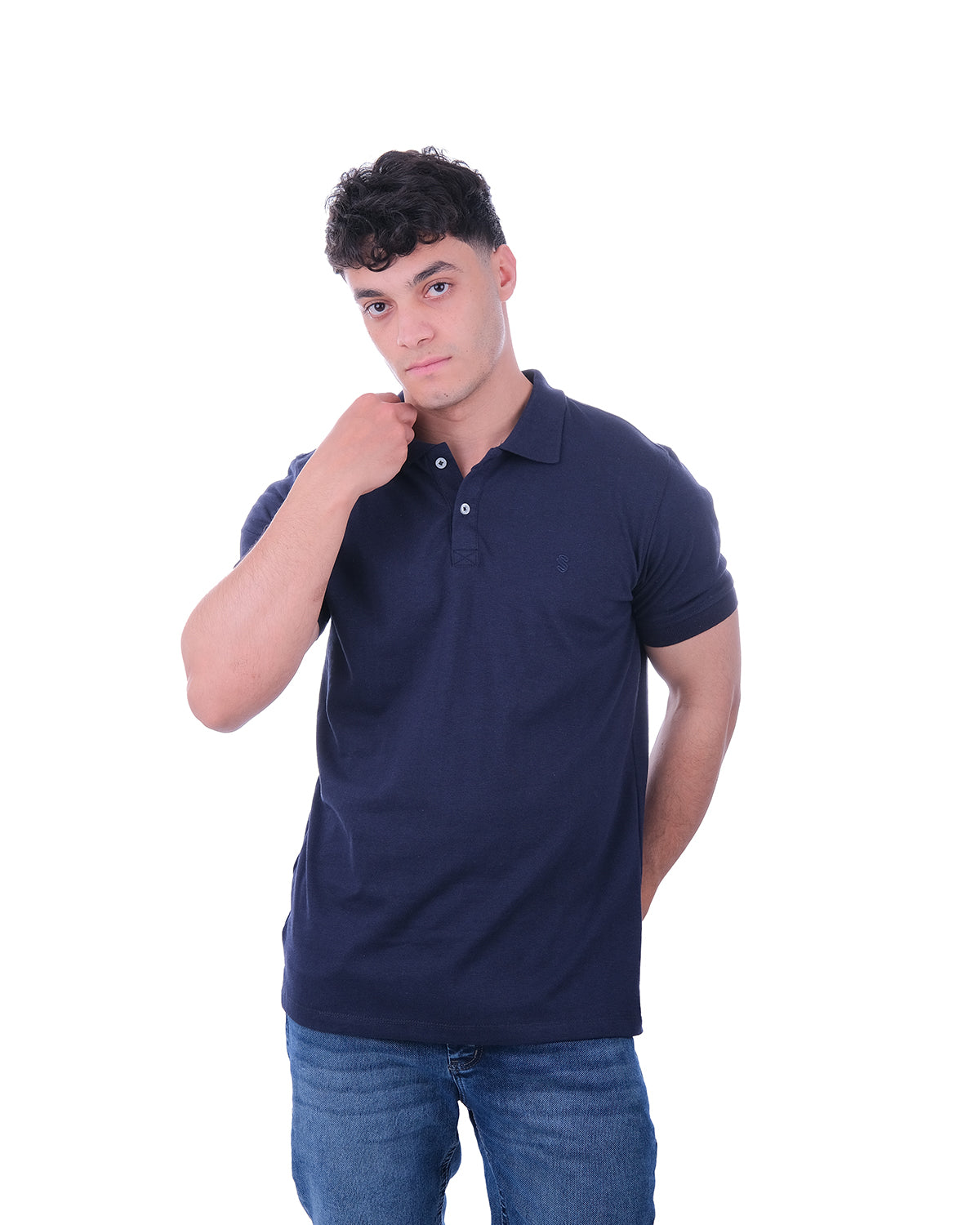 Slim Fit Polo Rapper Logo