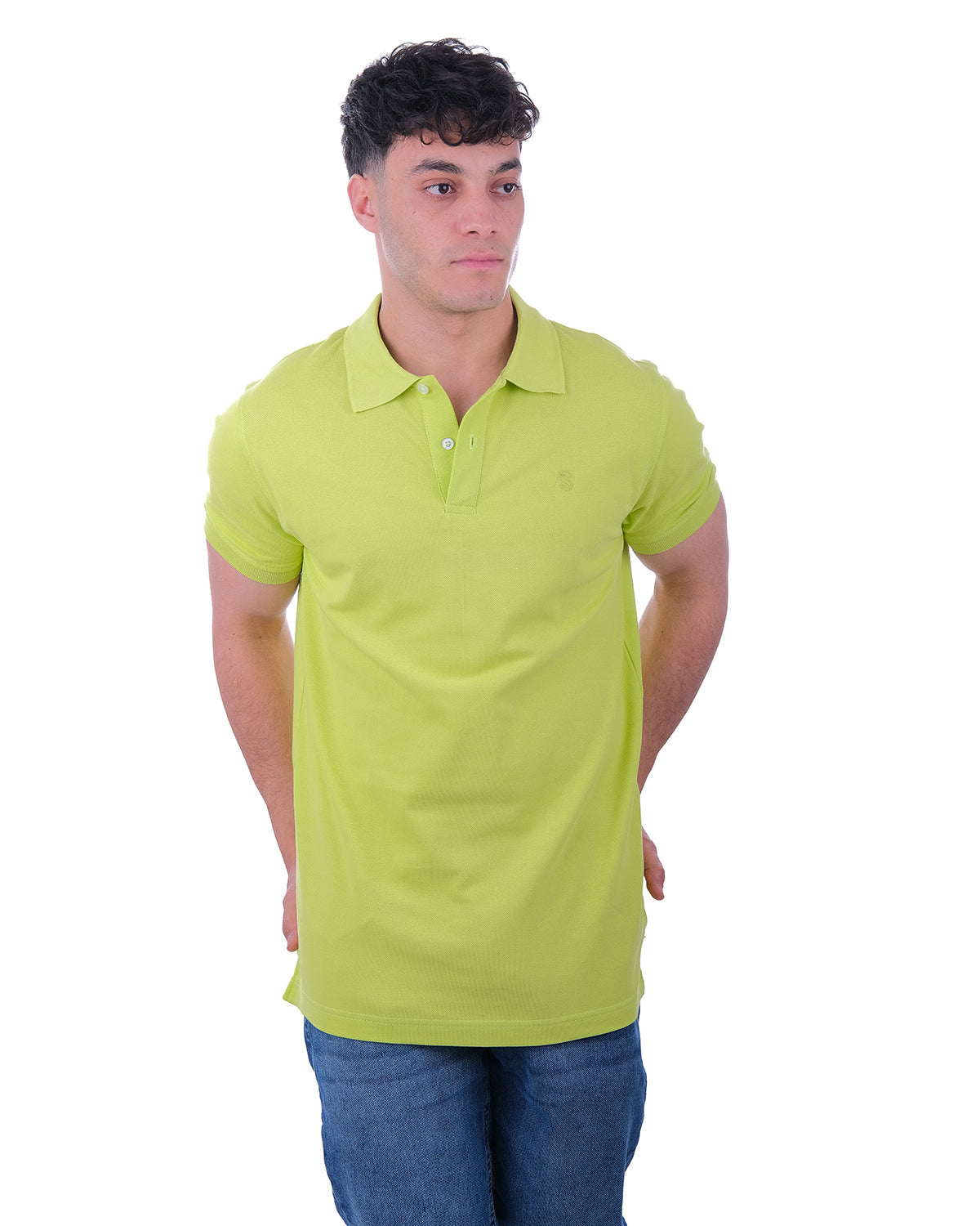 Slim Fit Polo Rapper Logo