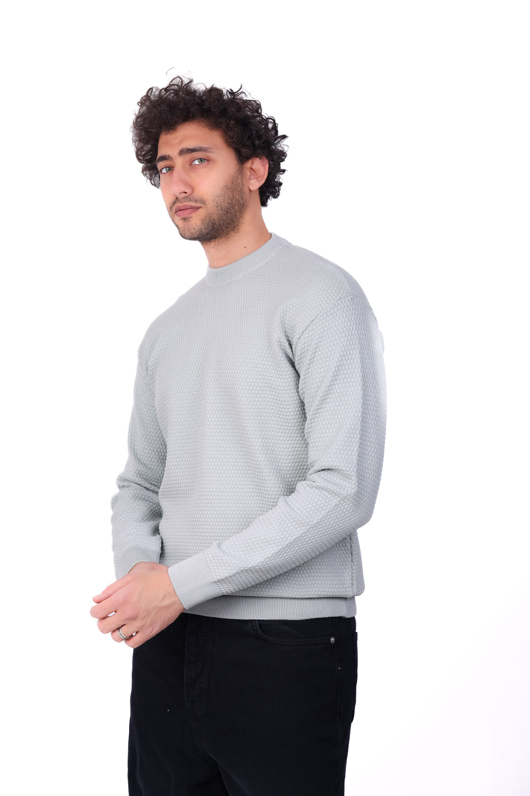 Knitwear Pullover Diamond Texture MANS 0126