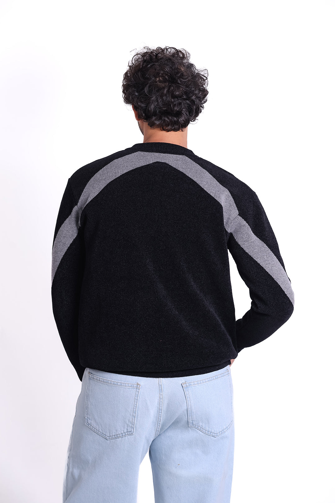 Knitwear Pullover Contrast Shoulder MANS 1225