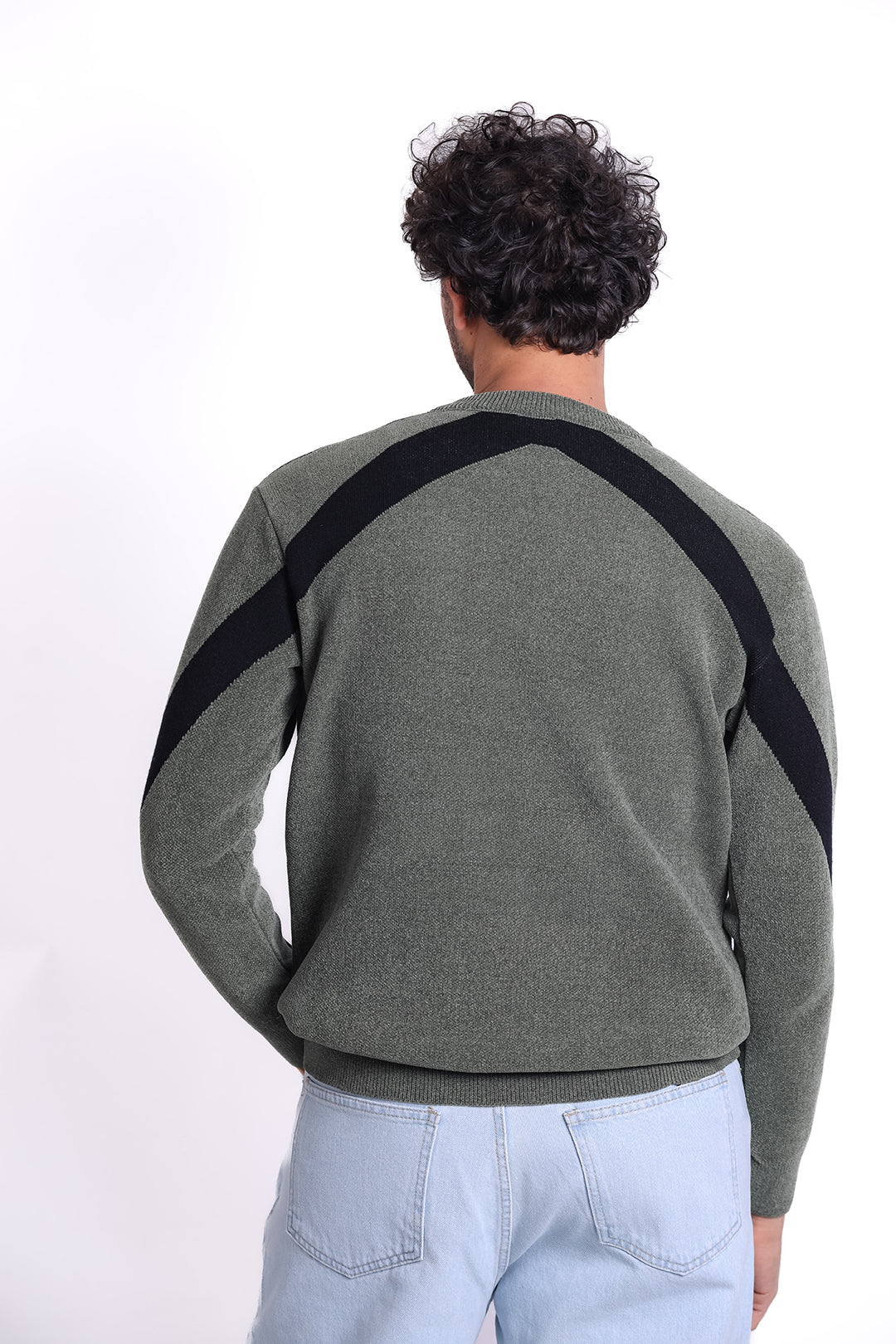 Knitwear Pullover Contrast Shoulder MANS 1225