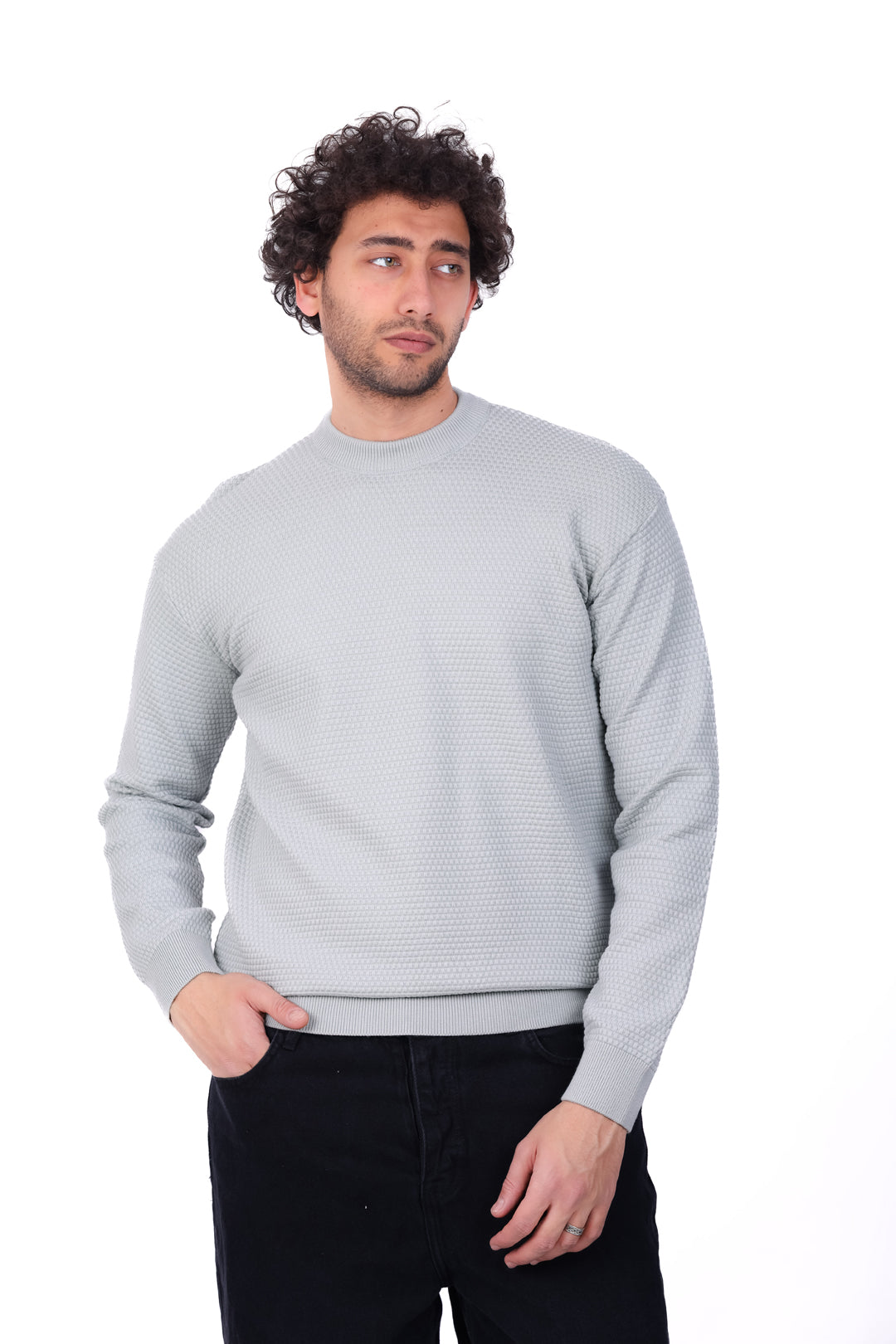 Knitwear Pullover Diamond Texture MANS 0126
