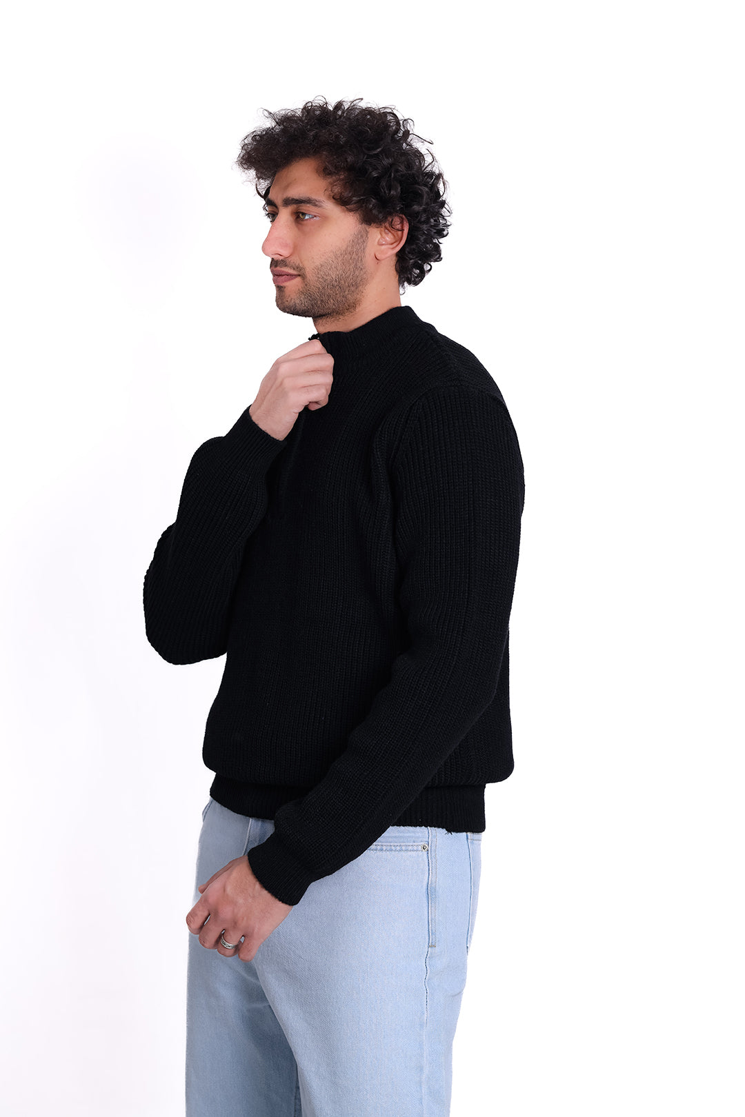 Knitwear Pullover Half_ZiP Textured 1225 MKA