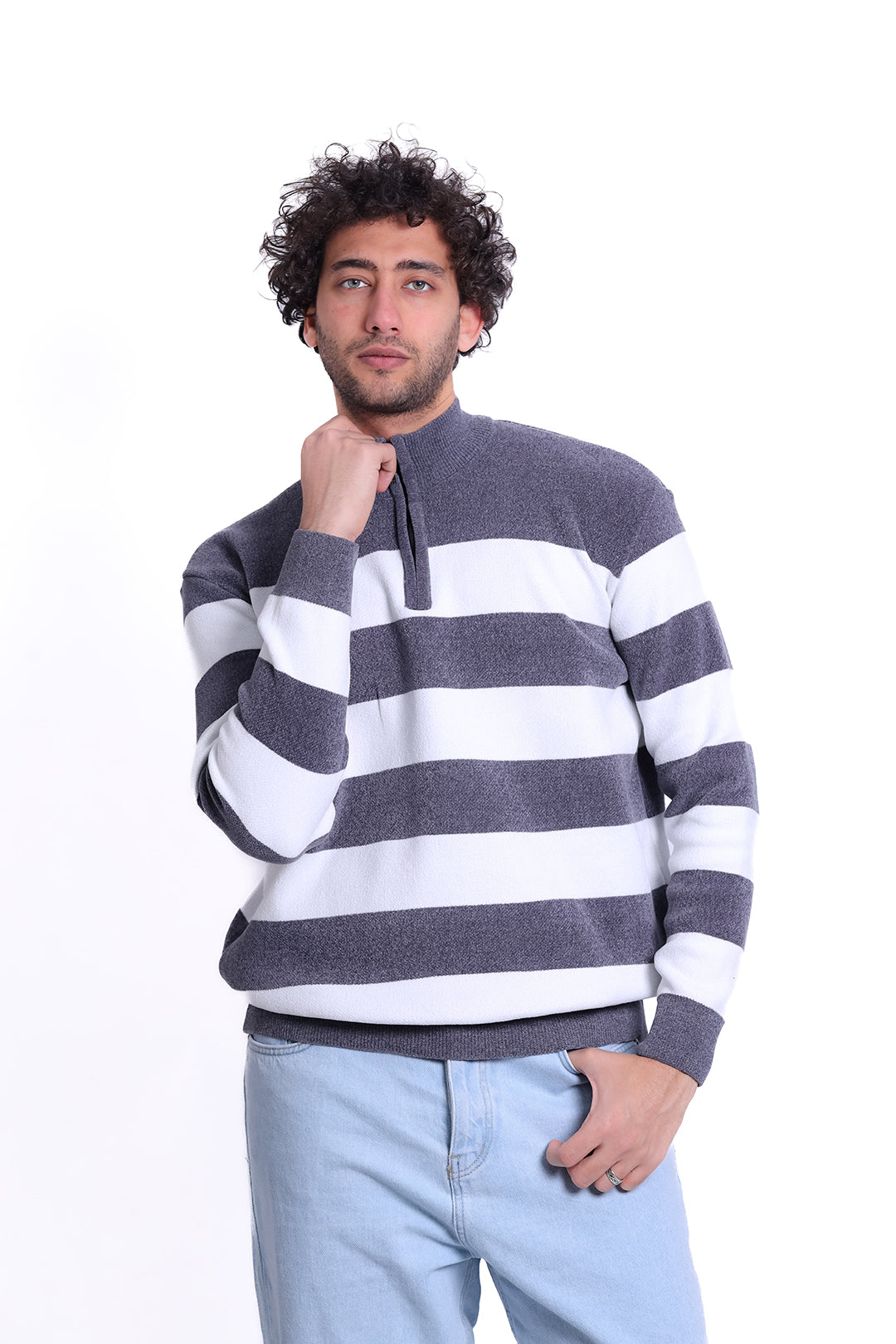 Knitwear Pullover Stripe Block MANS 1225