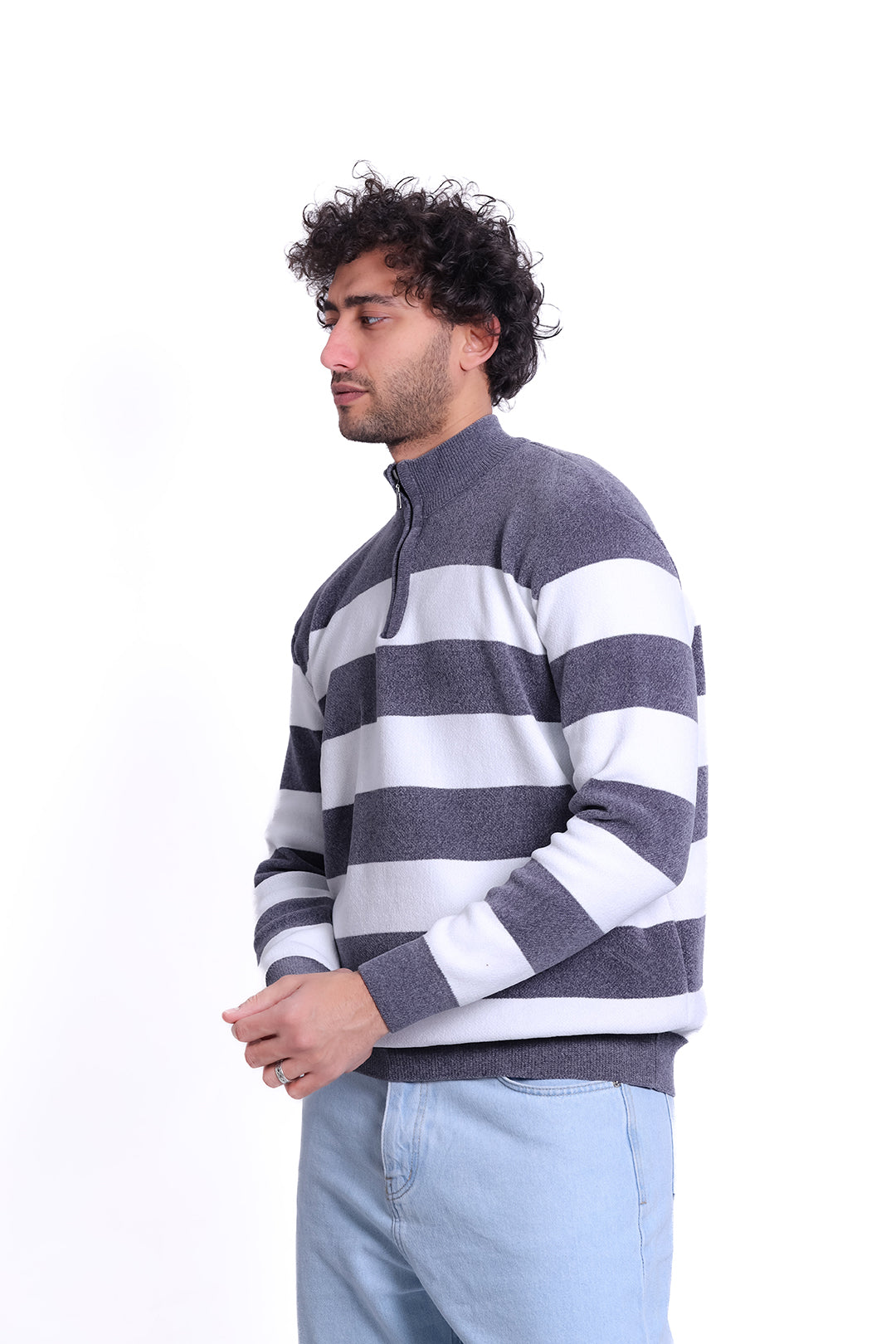 Knitwear Pullover Stripe Block MANS 1225