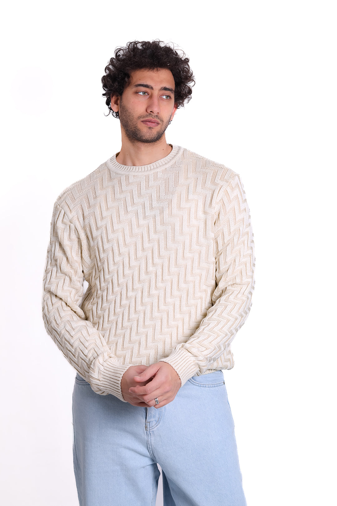 Knitwear Pullover Zigzag Textured 1225 MKA