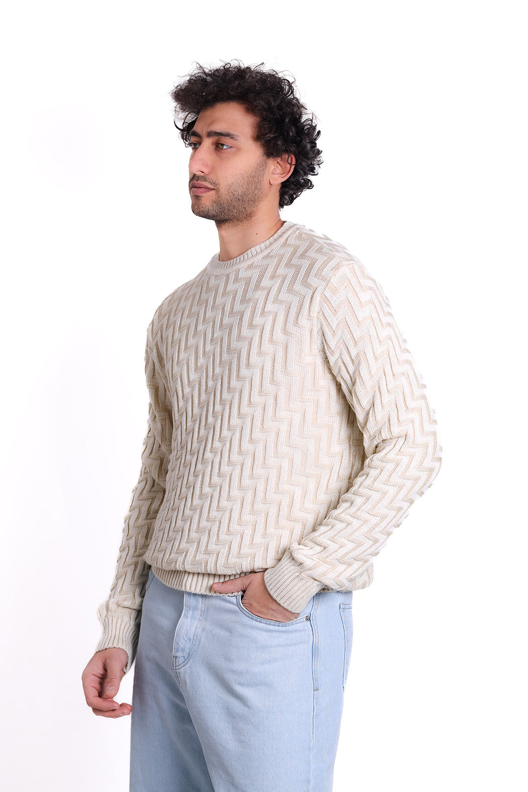 Knitwear Pullover Zigzag Textured 1225 MKA