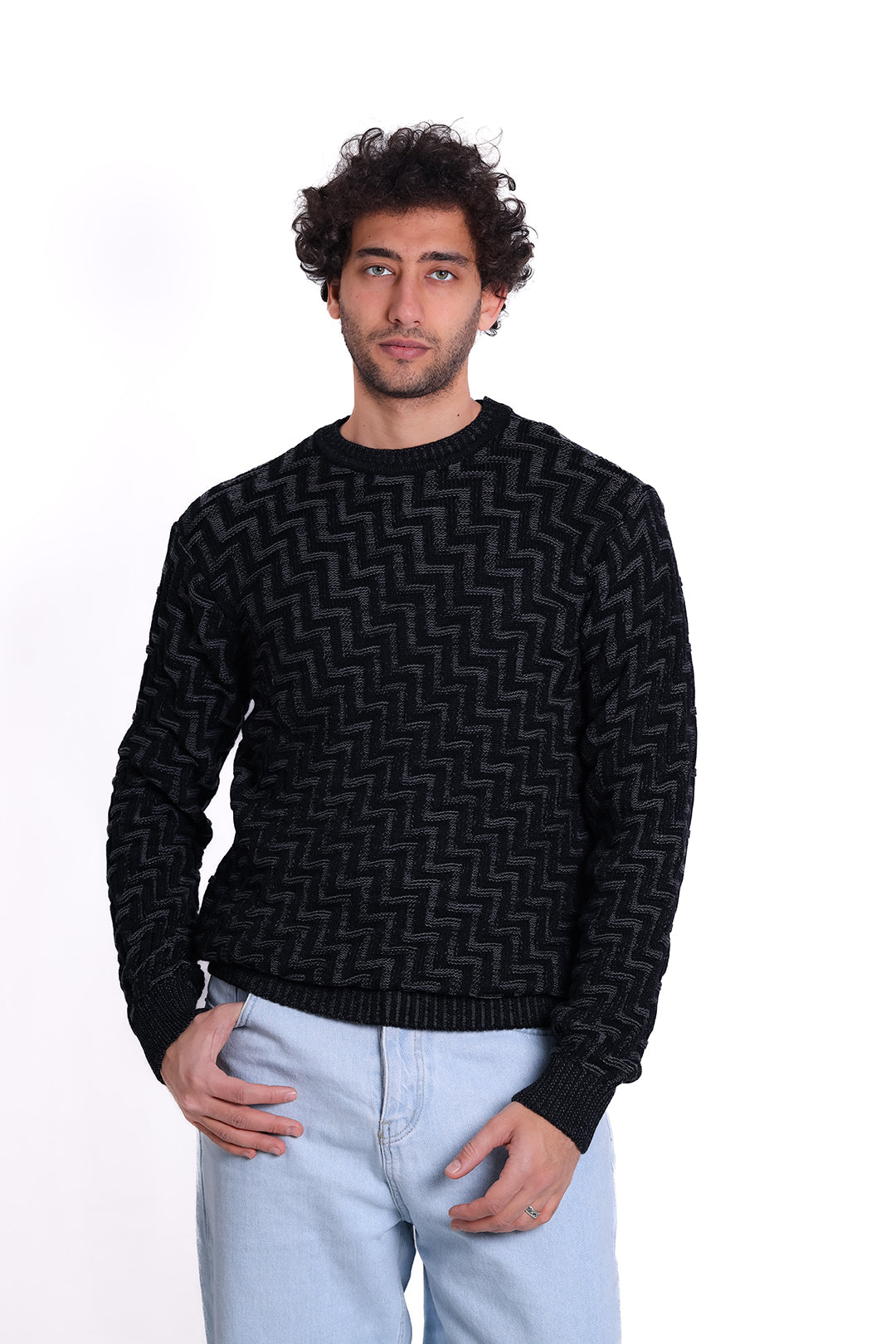 Knitwear Pullover Zigzag Textured 1225 MKA
