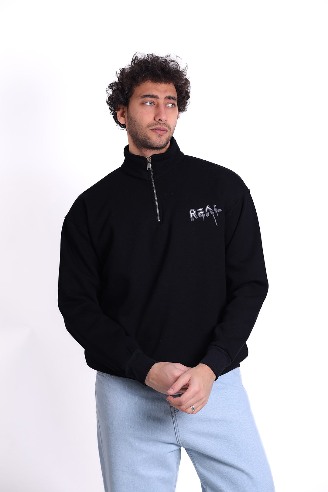 Milton Half Zipped Printed Pocket Real 1225