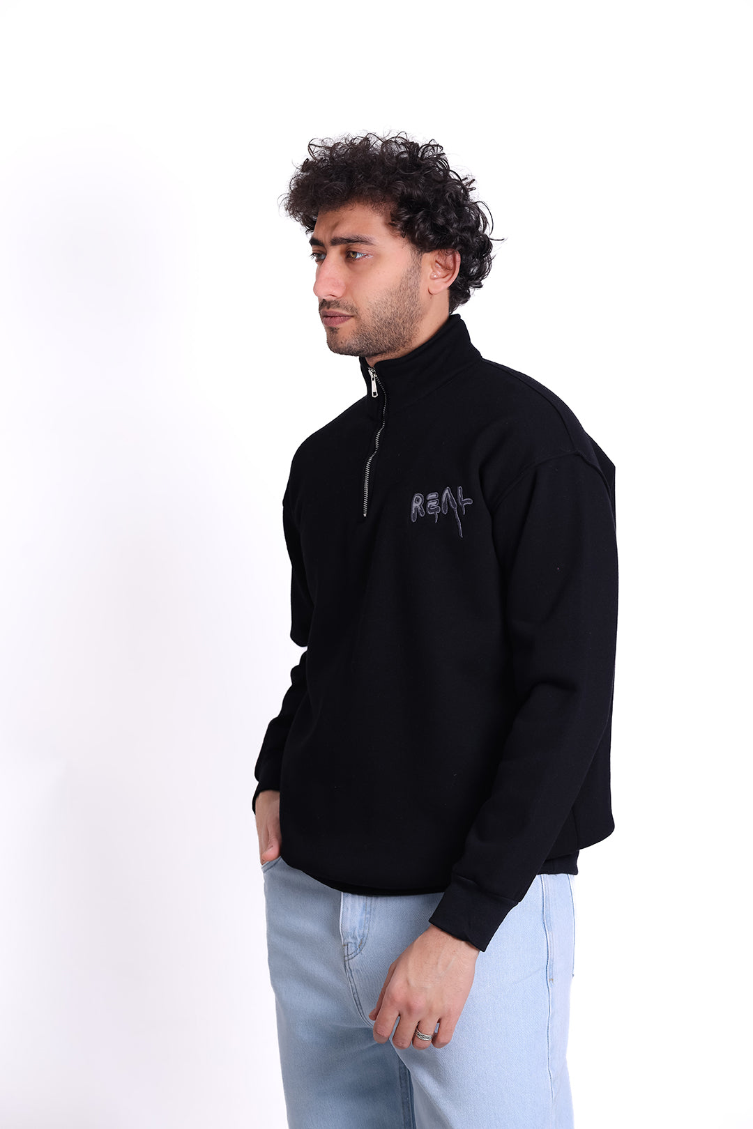 Milton Half Zipped Printed Pocket Real 1225