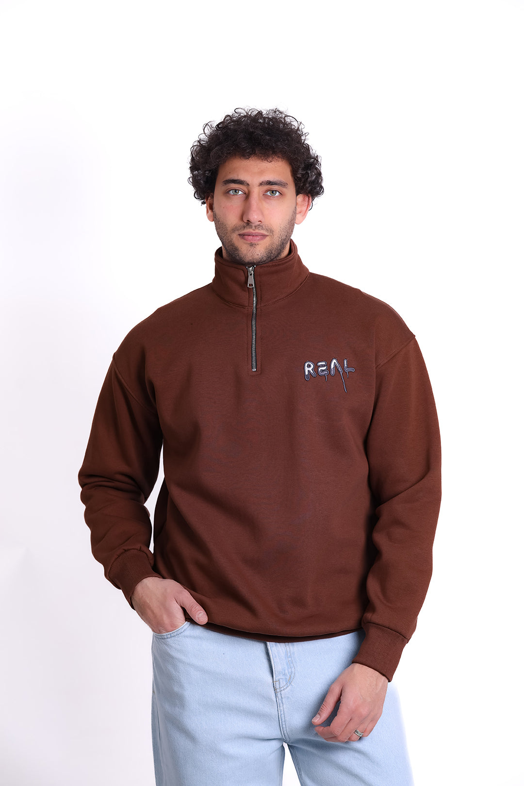 Milton Half Zipped Printed Pocket Real 1225