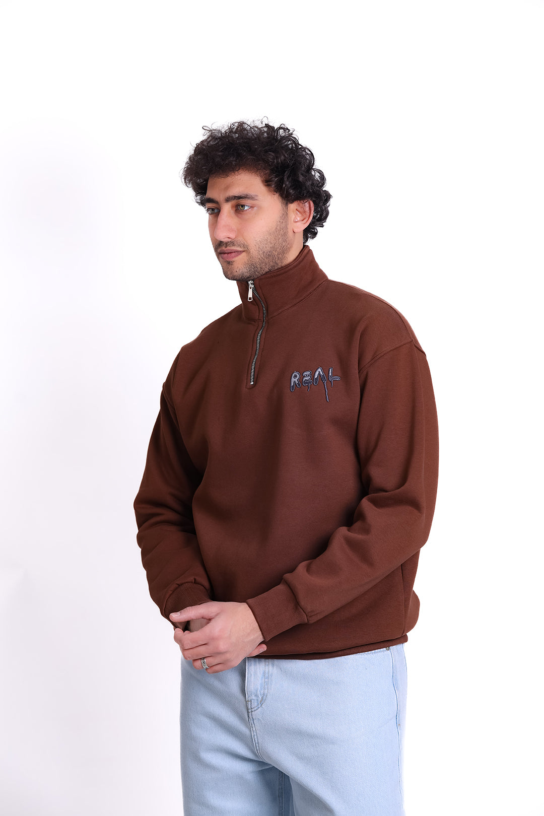 Milton Half Zipped Printed Pocket Real 1225