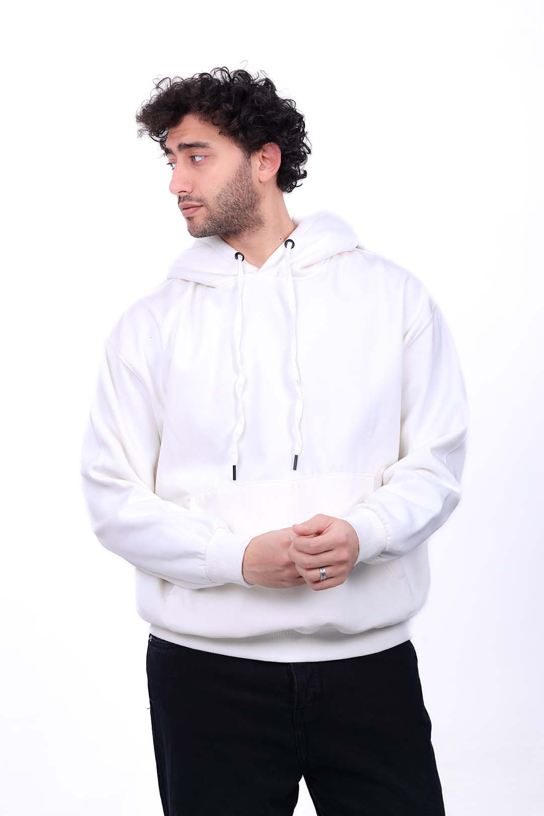 Over Size Milton Hoodie Sweatshirt Printed Exploration Pocket