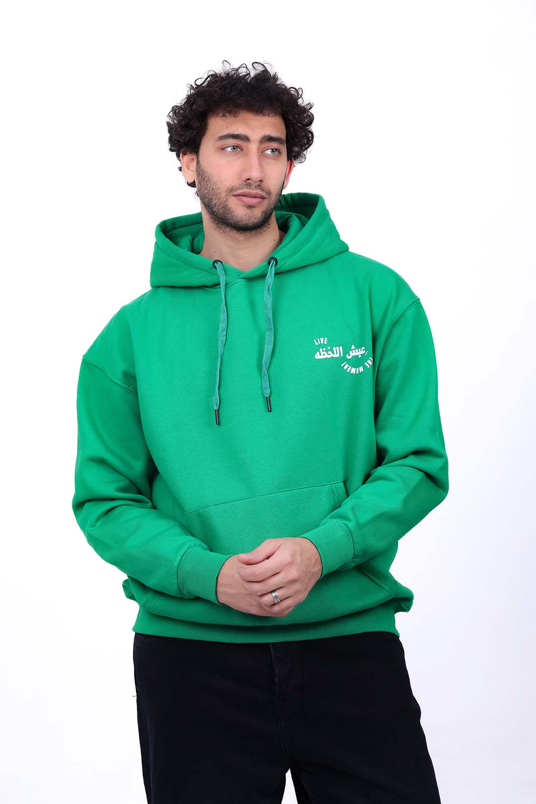 Over Size Milton Hoodie Sweatshirt Printed Live Moment