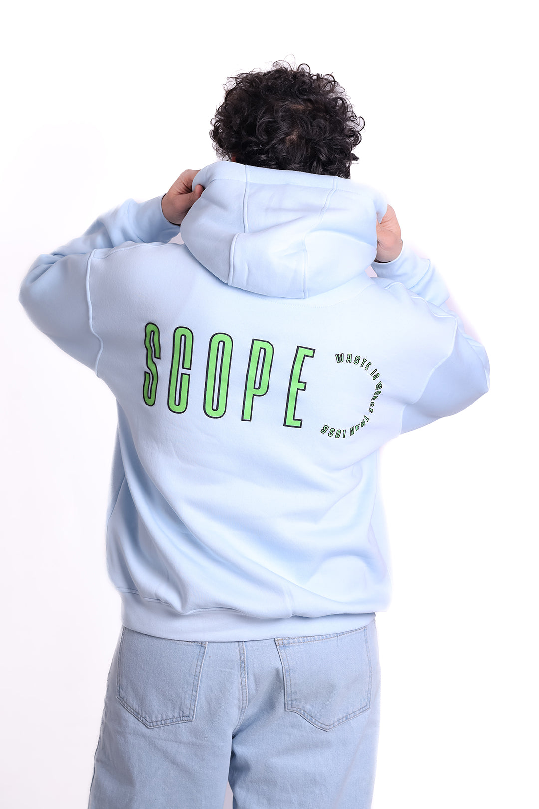 Over Size Milton Hoodie Printed Scope Waste 1225