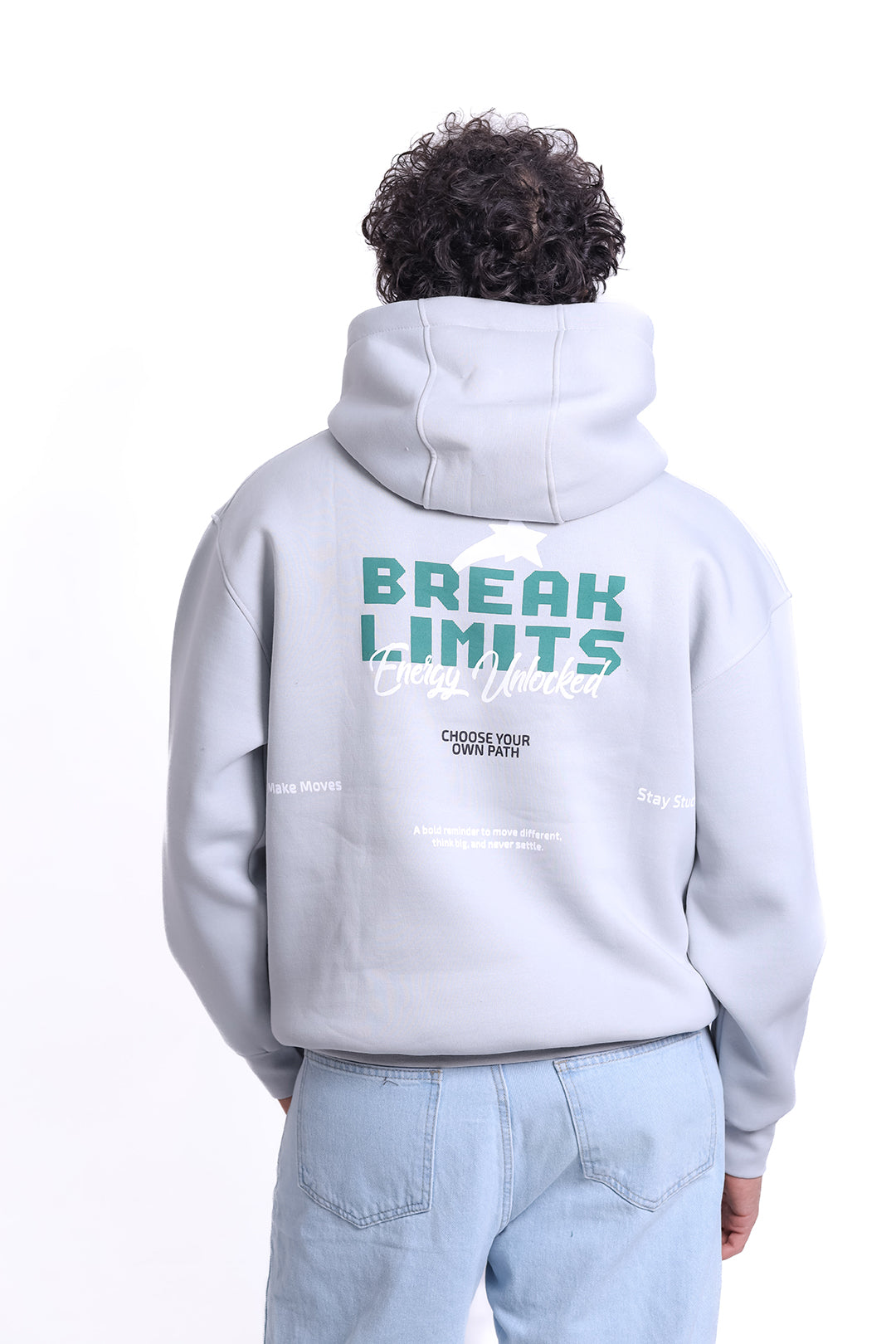 Over Size Milton Hoodie Sweatshirt Printed Break Limits