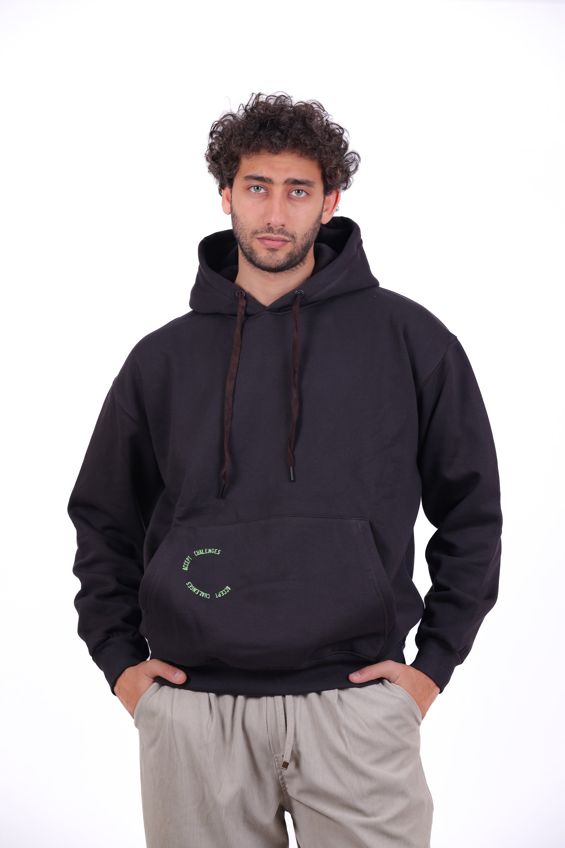 Over Size Milton Hoodie Sweatshirt Printed EITHER