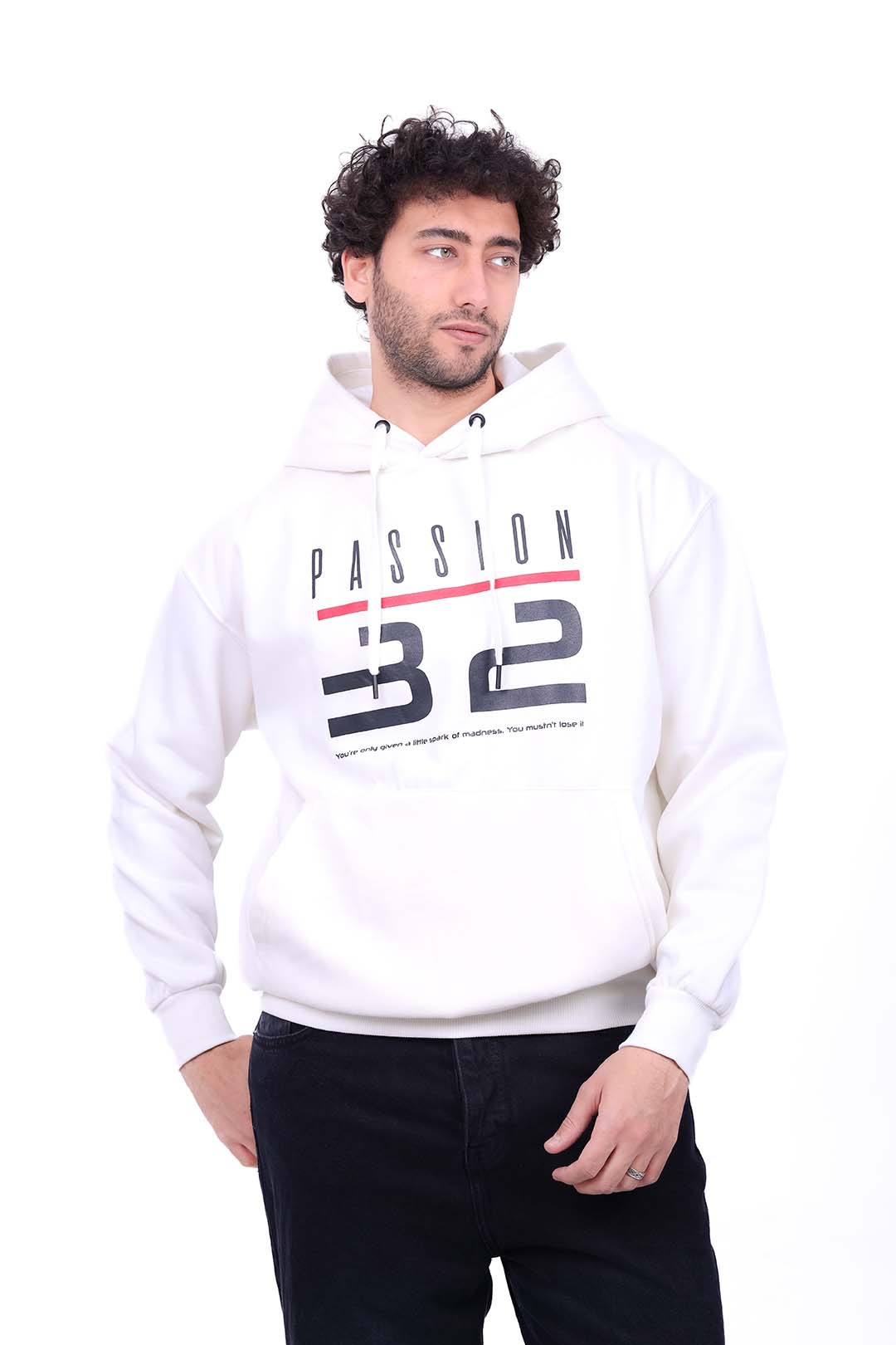 Over Size Milton Hoodie Sweatshirt Printed Pass32
