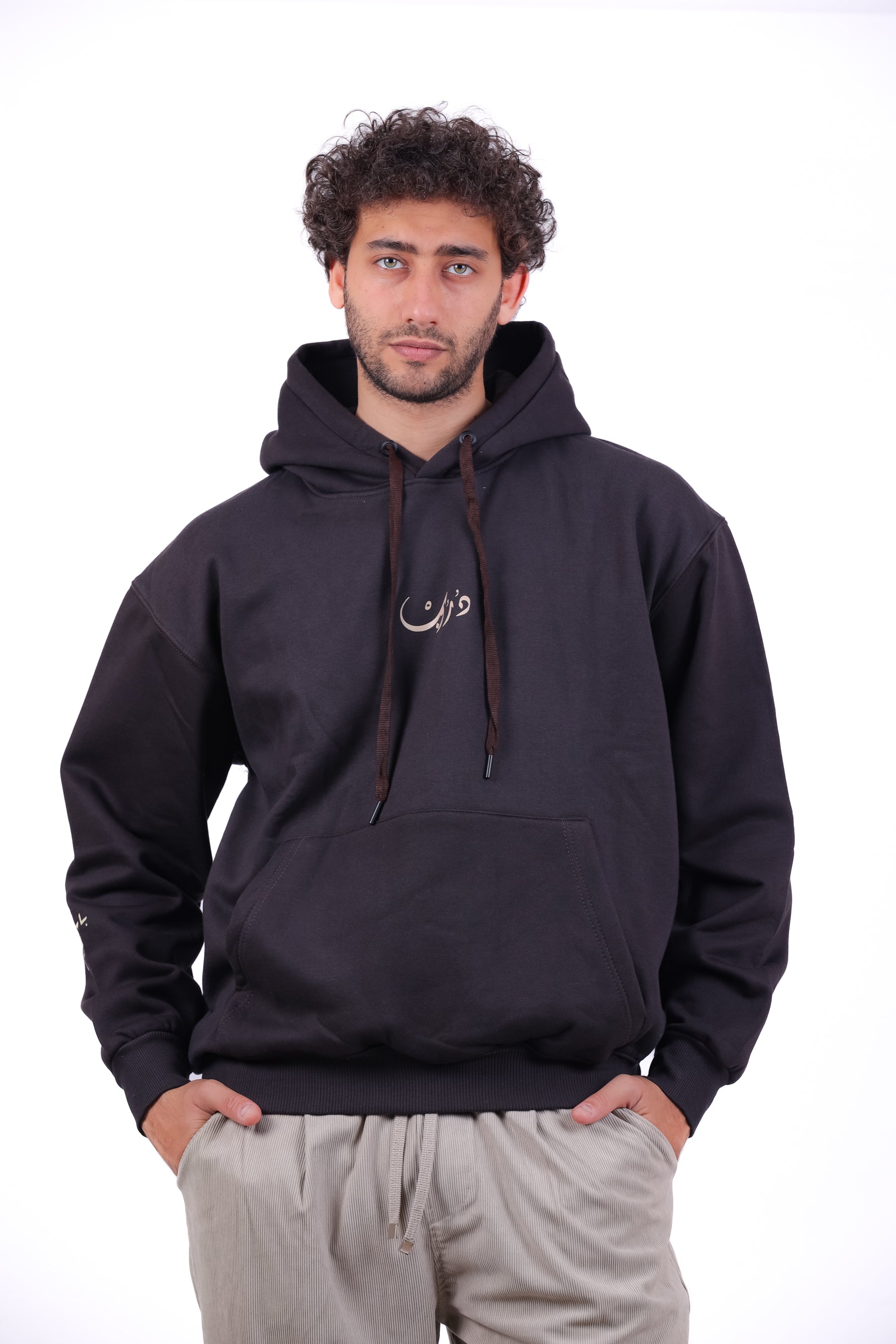 Over Size Milton Hoodie Sweatshirt Printed Paths