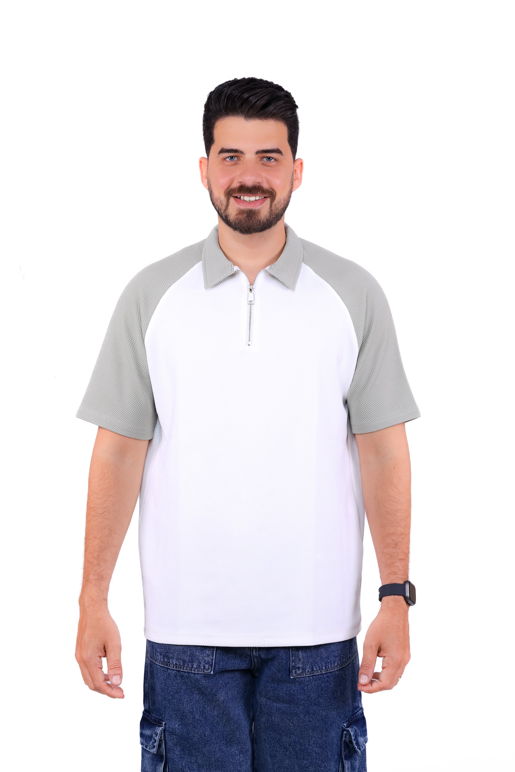 Zipped Polo Colored Sleeves