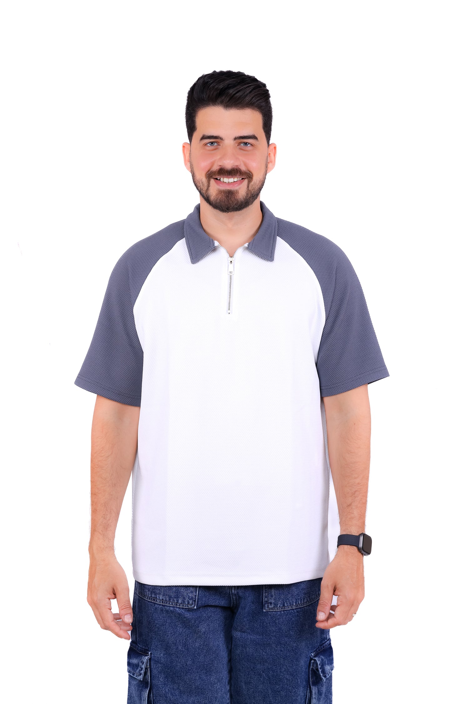 Zipped Polo Colored Sleeves