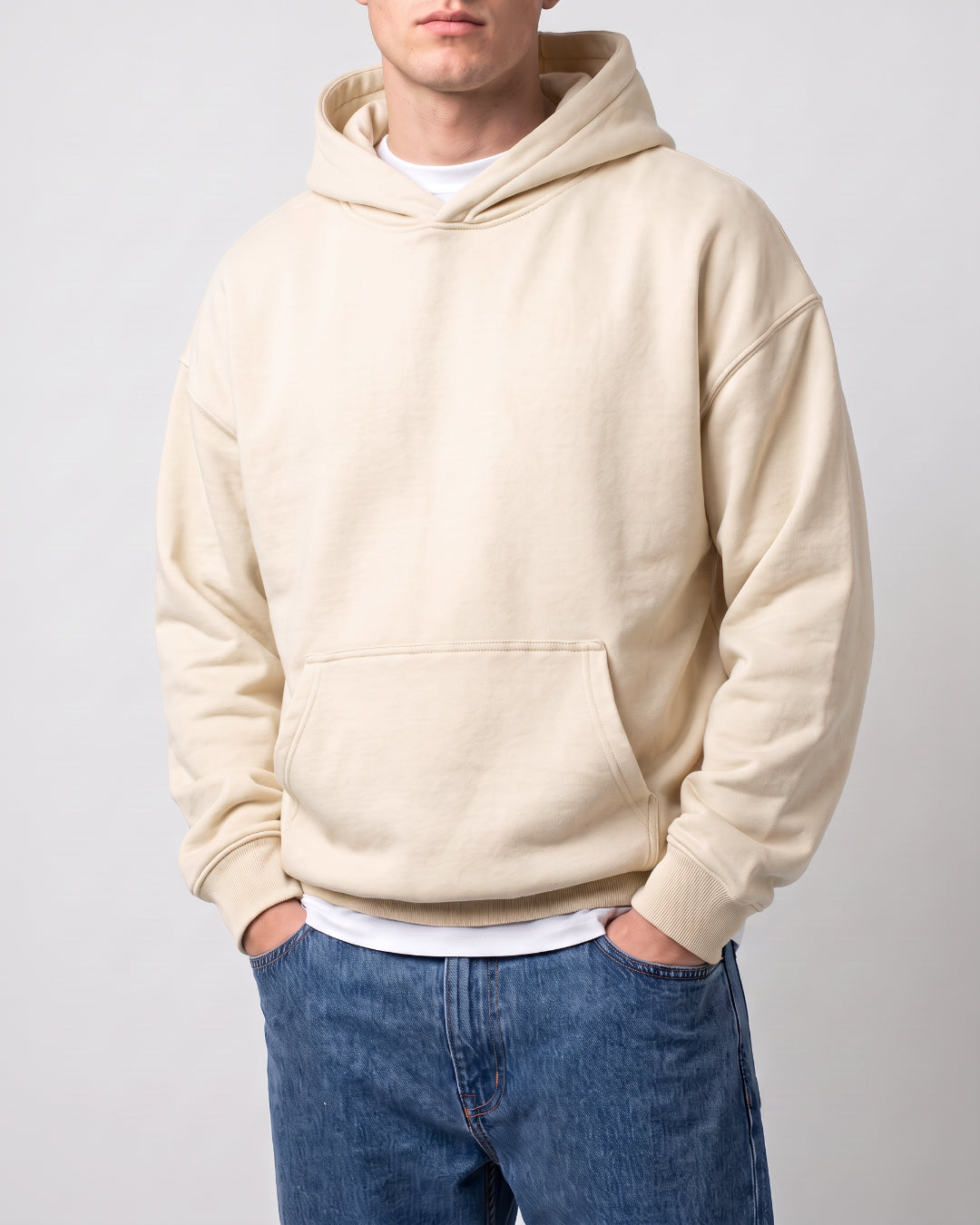 Milton Basic Hoodie Beige - SUTRA - Front