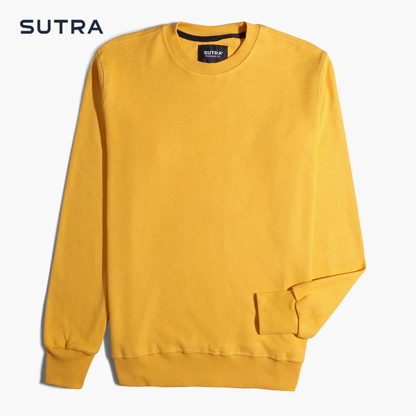 Cashmere Round Basic Sweatshirt-Yellow