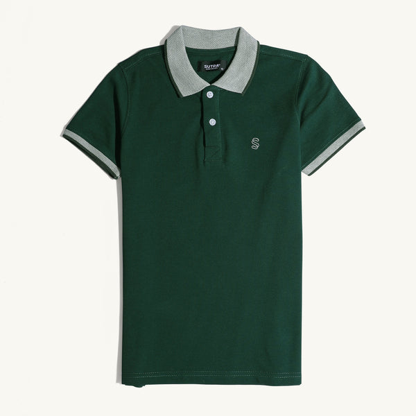 Kid_Polo T Shirt Green