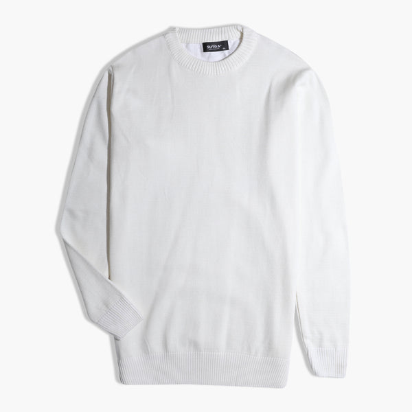 Knitwear Paste Round Pullover-White