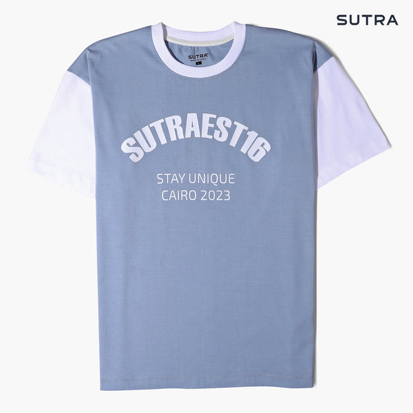 Heavy Two Color T-Shirt SUTRA EST Baby Blue