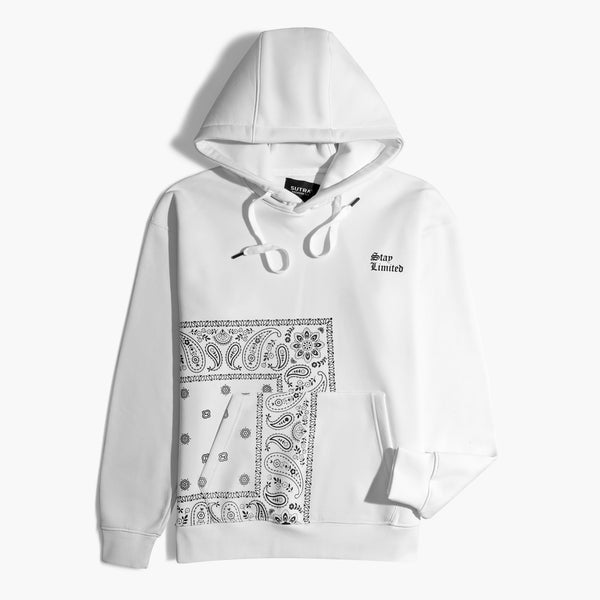 Milton Hoodie Sweatshirt Printed Limited Jacquard-White