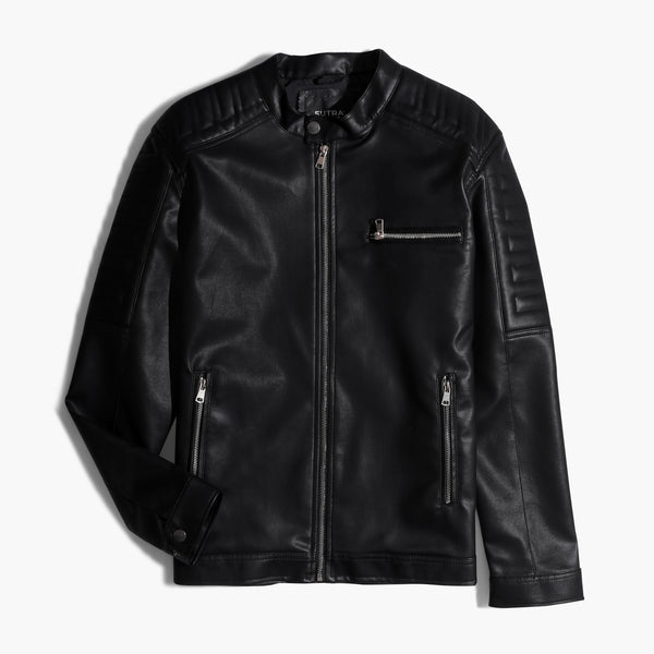 Leather Basic Jacket WAL-Black