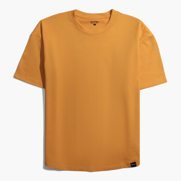 Over Size Heavy Round T-Shirt Yellow