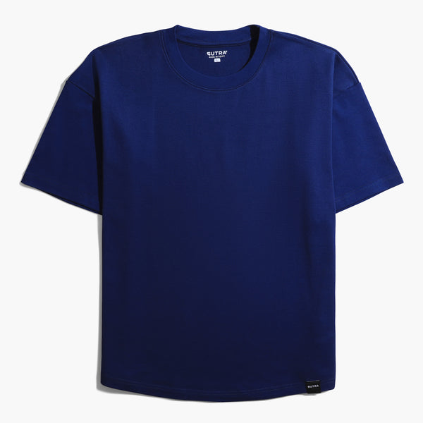 Over Size Heavy Round T-Shirt Dark Blue