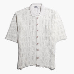 Patterned Shirt Knitwear Full Button Peel