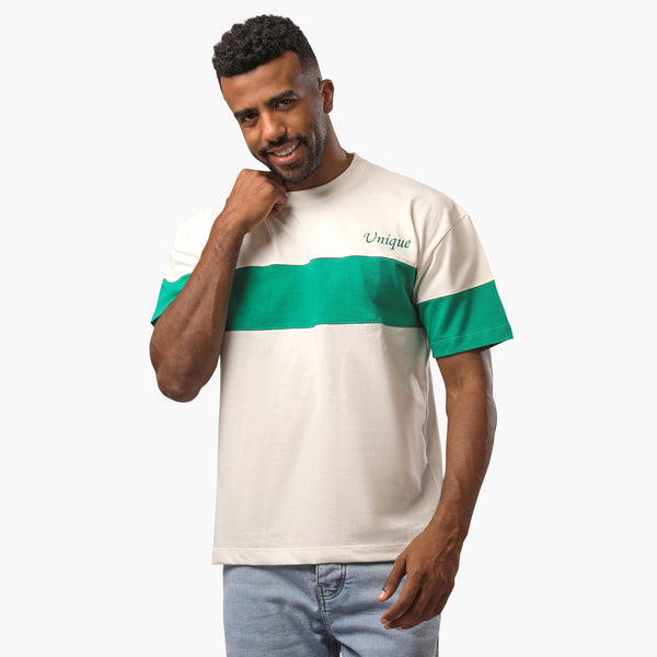 Heavy Two Color T-Shirt Stay Unique Green