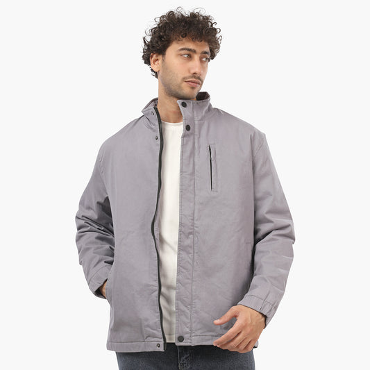 Gabardine Half Zipped Jacket