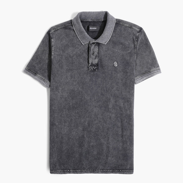 Injection Polo T-Shirt Black