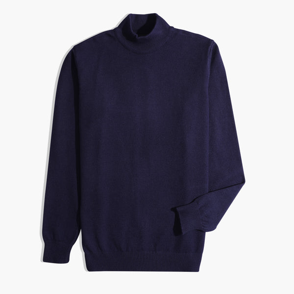 Knitwear Pullover High Neck-Dark Blue